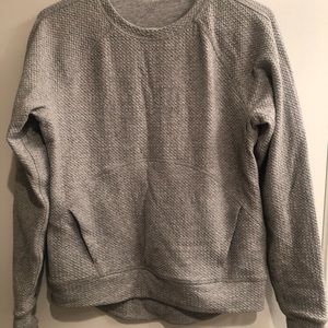 lululemon grey waffle pullover size 6